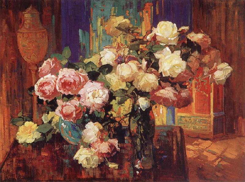 Franz Bischoff Roses n-d oil painting image